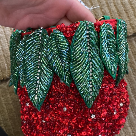 NWT Zara Strawberry Sequin Bag - Picture 10 of 17